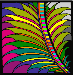 Feather Study #9 original color sketch, copyright © 1999 Caryl Bryer Fallert