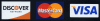 We take Discover, VISA and Master Card