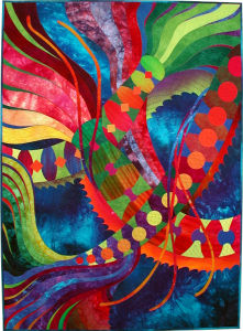 Aquarium #1: Fish Tails • 60” x 44” • Copyright © 2001 Caryl Bryer Fallert • Bryerpatch Studio