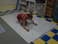 Caryl Bryer Fallert drawing original design for Checks & Balances #1