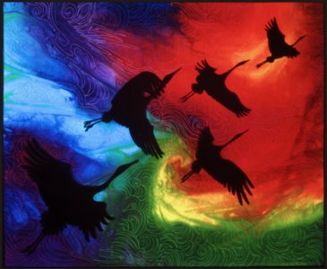 Flying to the Sun  30 x 24  Copyright © 1997  Caryl Bryer Fallert  Bryerpatch Studio  www.bryerpatch.com