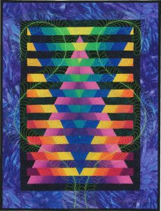 Illusion #41 •  21.5” x 28.5” •  Copyright © Caryl Bryer Fallert  •  Bryerpatch Studio  •  wwww.bryerpatch.com