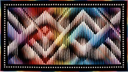 High Tech Tucks 35 • 44” x 79” • Copyright  © 1994 Caryl Bryer Fallert • Bryerpatch Studio • www.bryerpatch.com